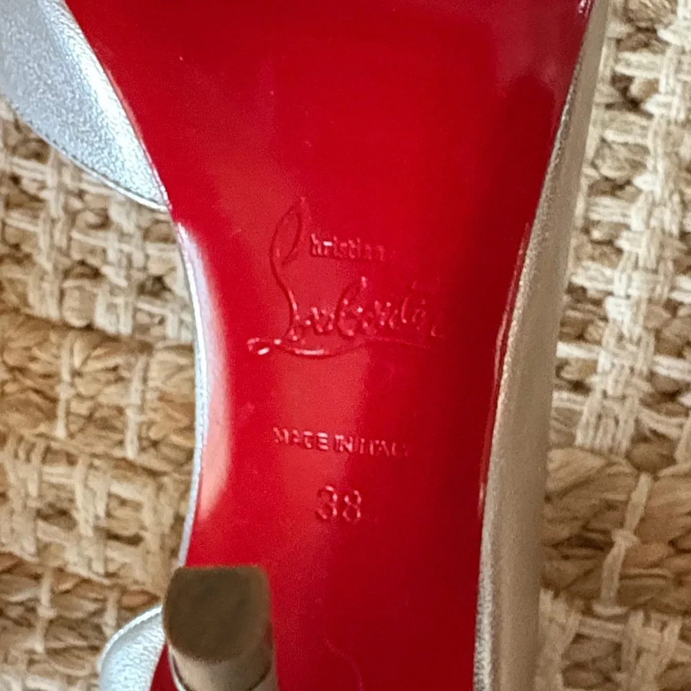 Christian Louboutin Silver Heels - Picture 9 of 15